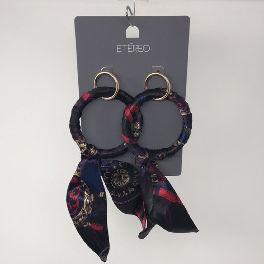 Etereo Scarf-Detail Hoop Earrings